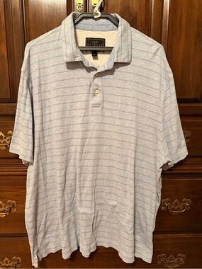 Jos. A. Bank Light Blue Striped Polo